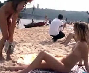 Ukrainian nudist beach, a handful of young girls undecorated