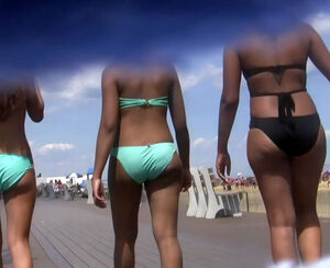 Beach hidden camera, i ensue slowly.Three Latina Youngster