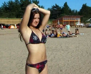 Depraved young woman nudists take off their clothes, undies