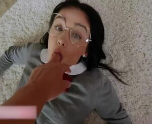 Caressing cootchie of nerdy teen. Sizzling breezy gets